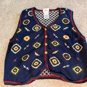 Vintage 100% cotton sweater vest